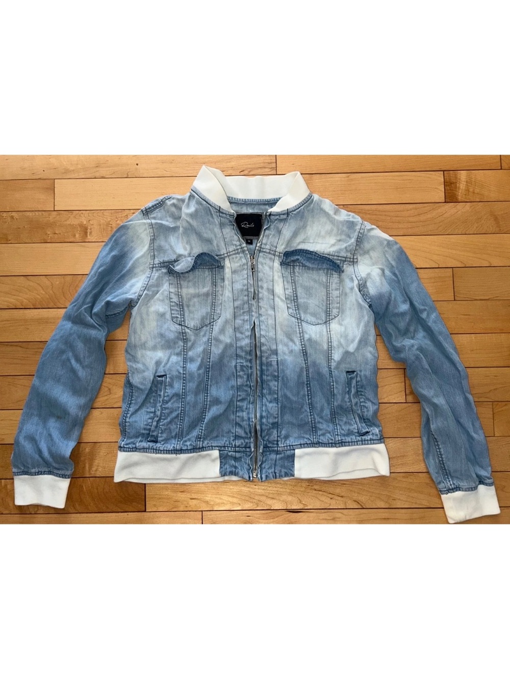 RAILS Denim Zip Up Jacket Light Wash Size M